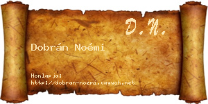 Dobrán Noémi névjegykártya